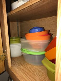 (2) Shelves of Assorted Tupperware