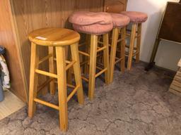 (4) V L G Stools w/ Seat Cushions