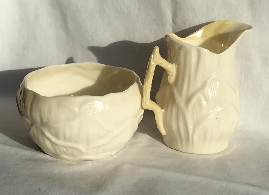 Belleek Lily Sugar & Cream 3rd Black