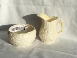 Belleek Lily Sugar & Cream 3rd Black