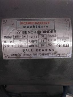 Foremost Machinery 10" Bench Grinder