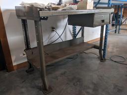 Single Drawer Metal Work Bench 4'W x 30"D x 37-1/2"H