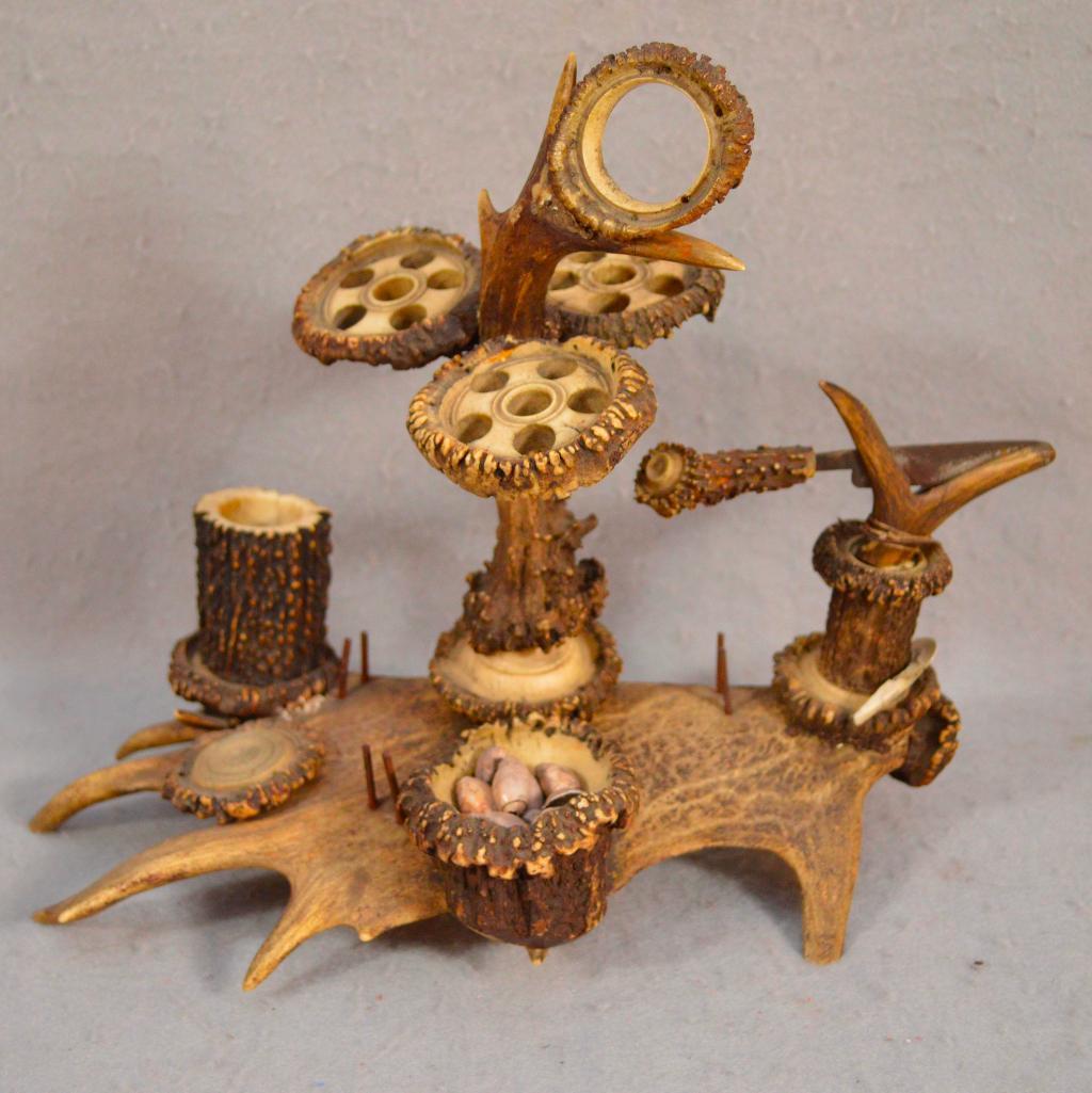 Black Forest Inkwell Set Circa 1900's