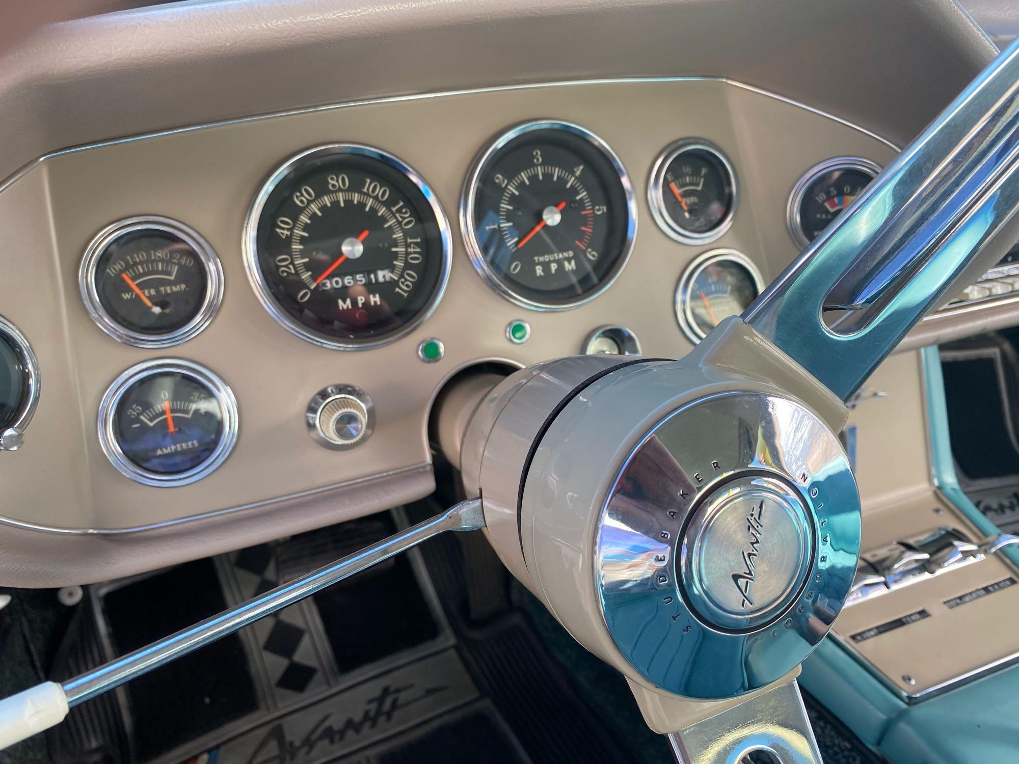 1963 Studebaker Avanti R2, Paxton Supercharger, Jet Thrust 289 V-8, 4 BBL, Borg Warner 3-speed AT