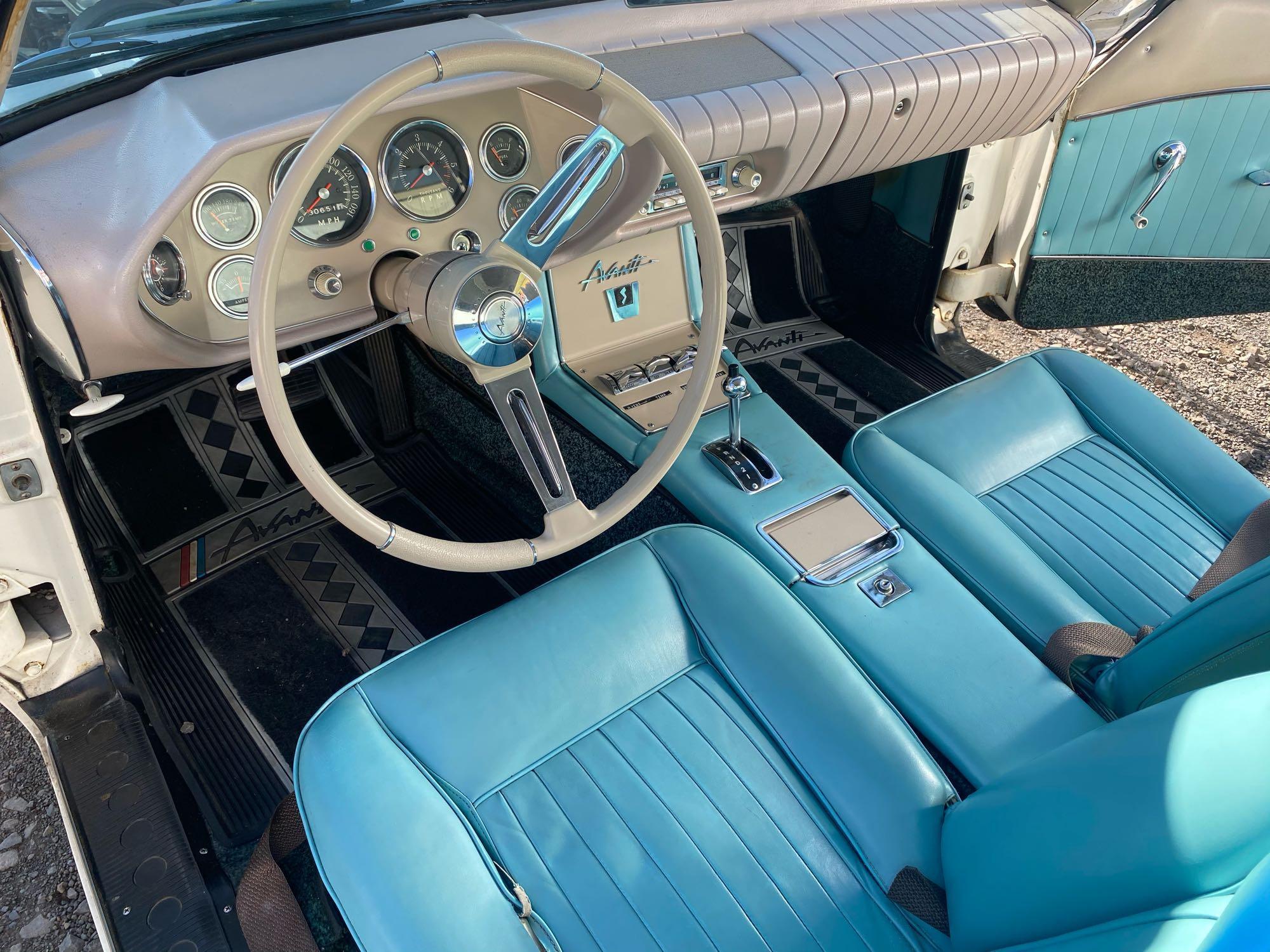 1963 Studebaker Avanti R2, Paxton Supercharger, Jet Thrust 289 V-8, 4 BBL, Borg Warner 3-speed AT
