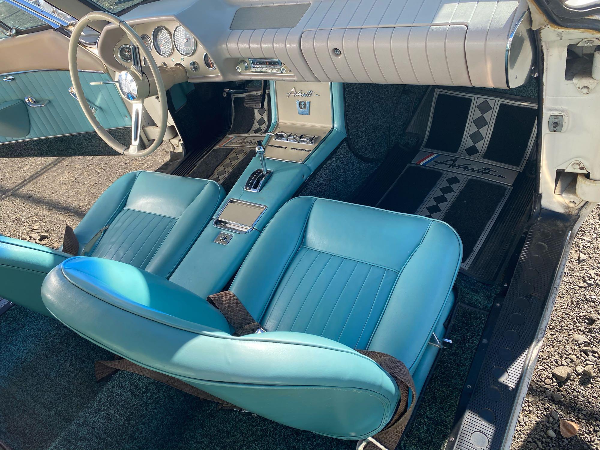 1963 Studebaker Avanti R2, Paxton Supercharger, Jet Thrust 289 V-8, 4 BBL, Borg Warner 3-speed AT