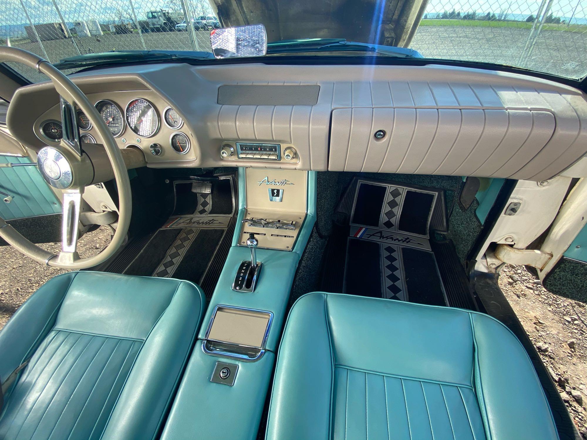 1963 Studebaker Avanti R2, Paxton Supercharger, Jet Thrust 289 V-8, 4 BBL, Borg Warner 3-speed AT