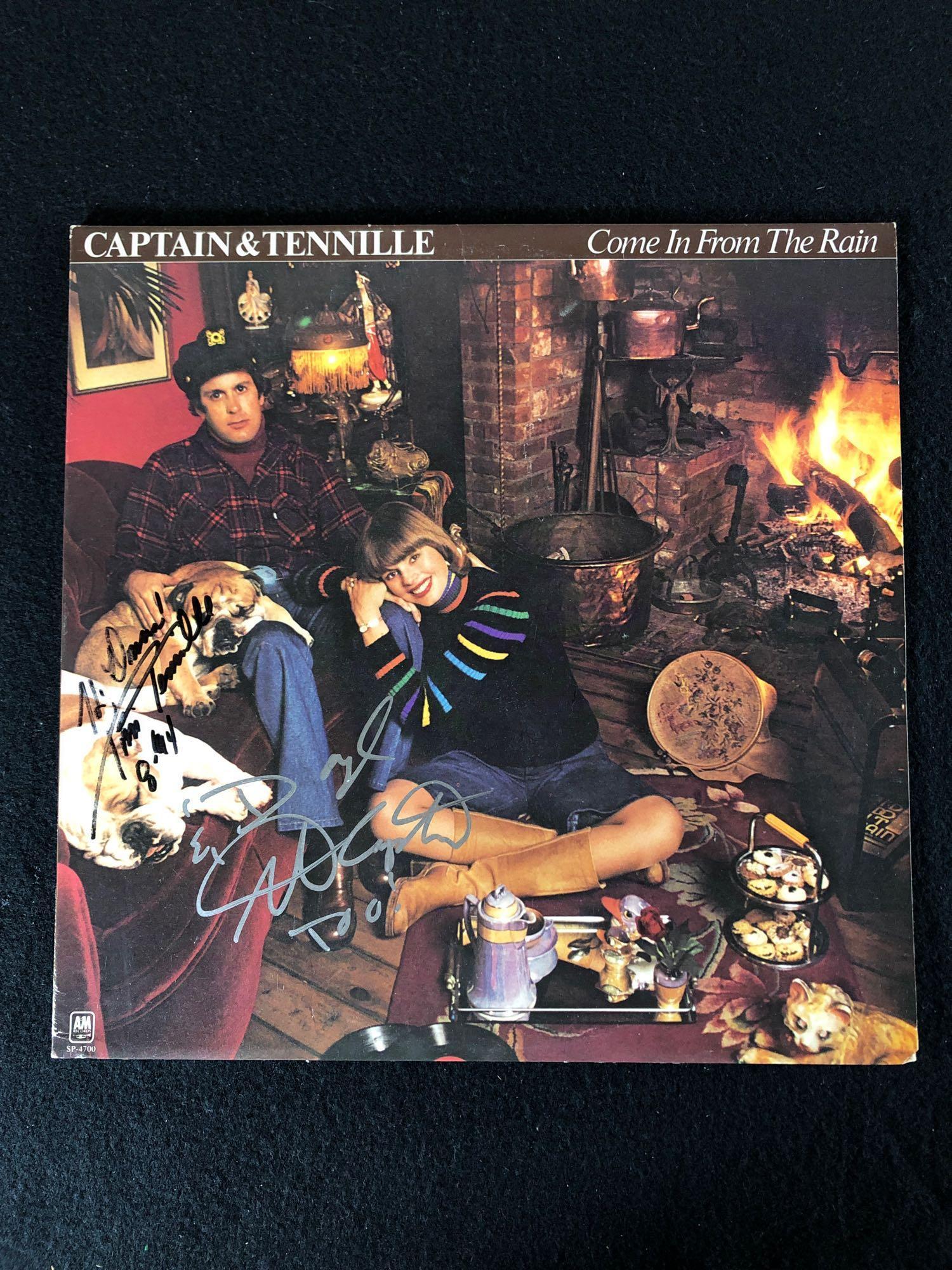 Captain and Tennille "Come In From the Rain" Autographed Album