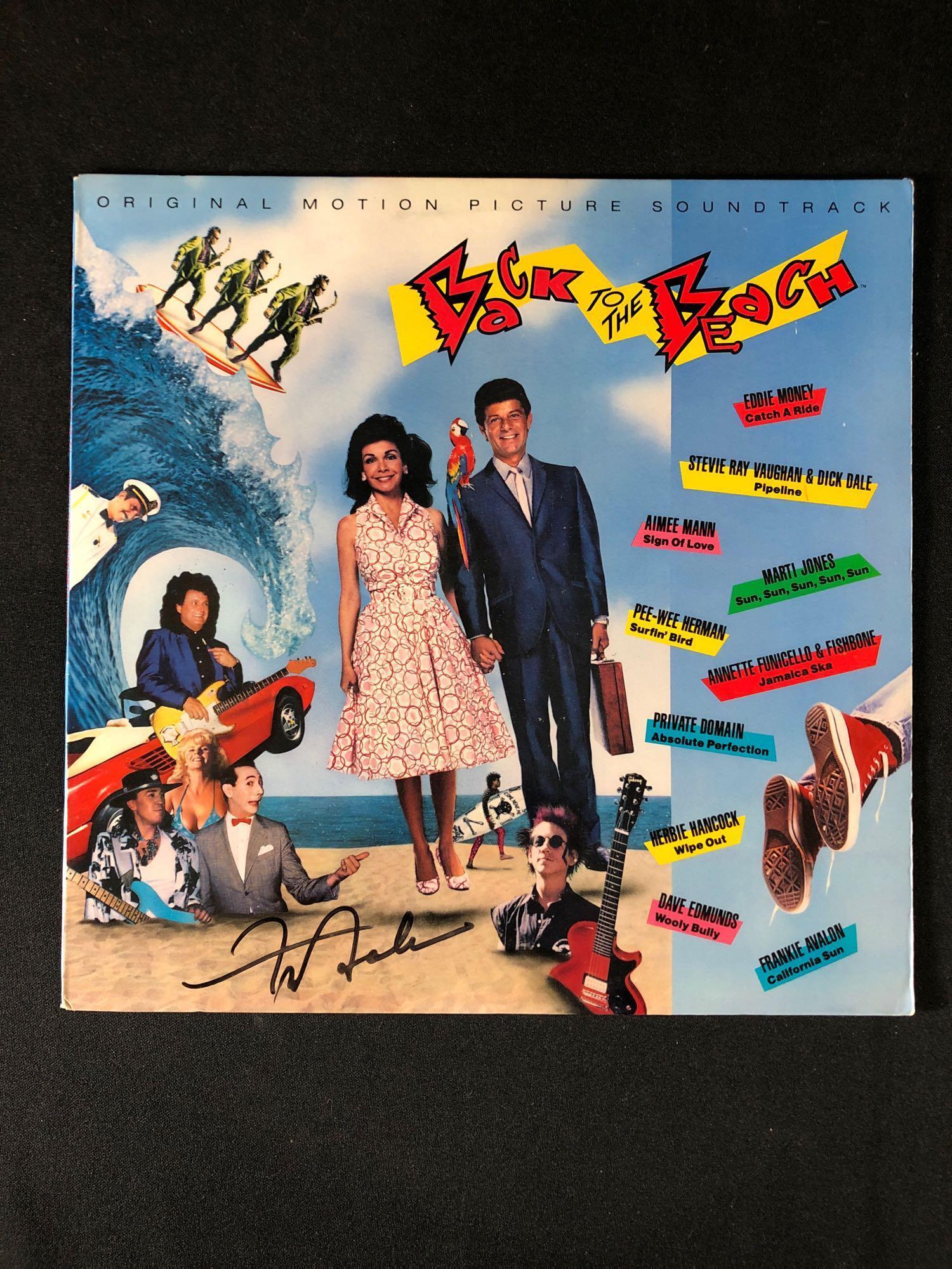 Frankie Avalon "Back To The Beach" Original Motion Picture Soundtrack Autographed By Frankie Avalon