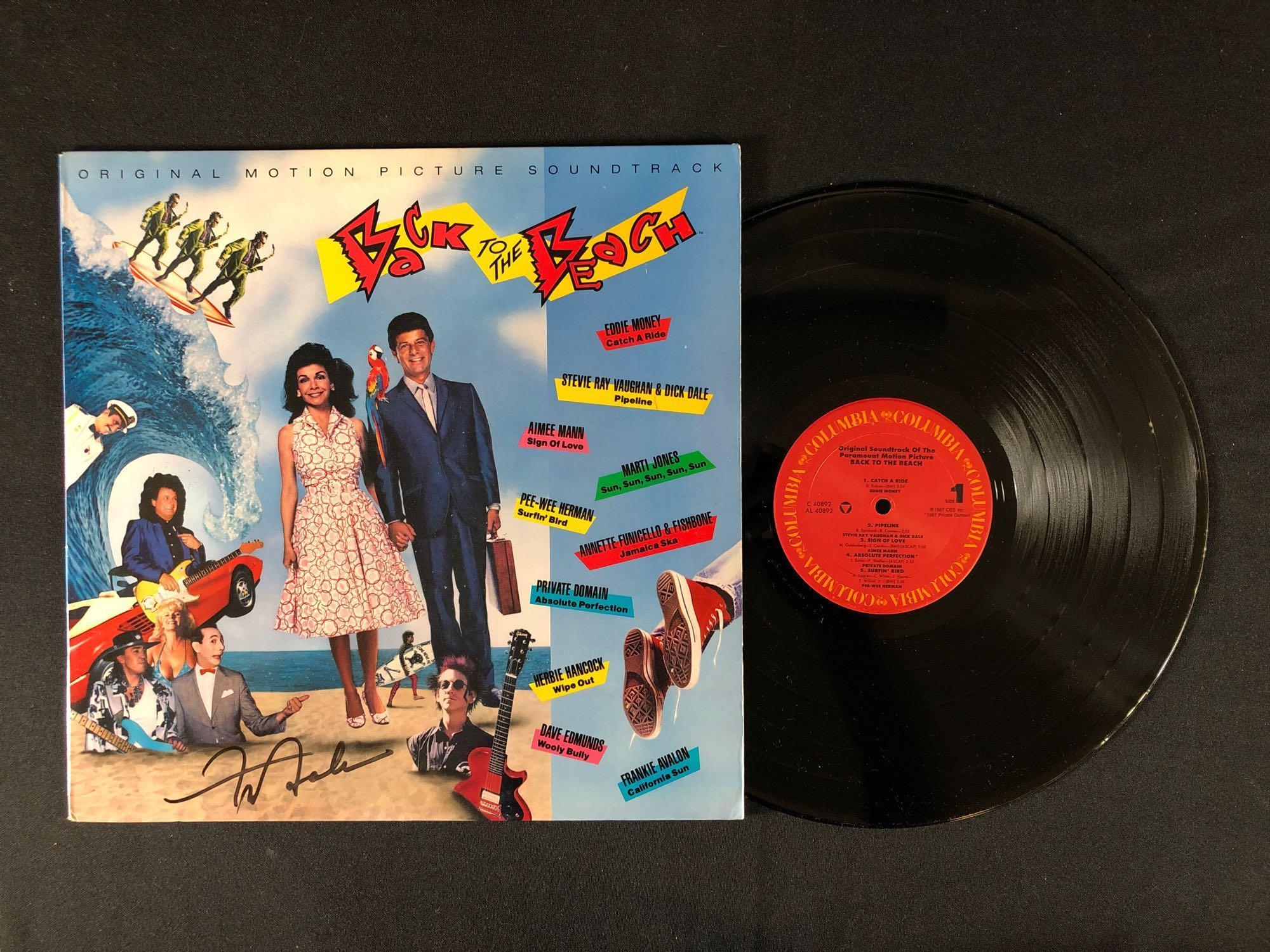 Frankie Avalon "Back To The Beach" Original Motion Picture Soundtrack Autographed By Frankie Avalon