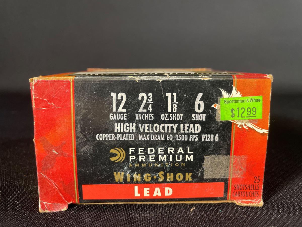 (1) Box Federal Premium High Velocity Lead Shot Gun Shells (Local Pick Up Only)