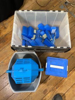 Plastic Brass or Rock Polisher (2) Small Bags of Crushed Walnut shells and (22) midway Shell Cases