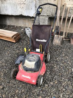 Homelite 12Amp 20" Deck Electric Corded Mower w/ Bag (Worked When Tested)
