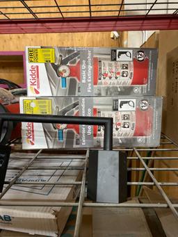 Assortment of Light Fixtures and (2) Kiddie Fire Extinguishers