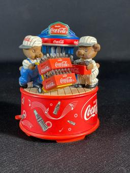 (2) Enesco Coca-Cola Wind Up Music Carousels