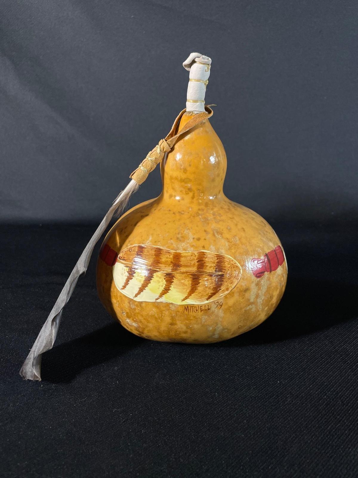 Mitchell 99', Hand Painted Gourd