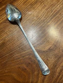 Sterling Silver extra long spoon, maker mark "RC", hallmarked London 1886