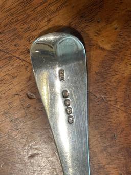Sterling Silver extra long spoon, maker mark "RC", hallmarked London 1886
