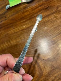 Sterling Silver sugar tongs, hallmarked London, year mark unreadable