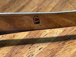 Sterling Silver sugar tongs, hallmarked London, year mark unreadable