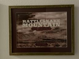Framed Rattlesnake Mountain Sales Poster
