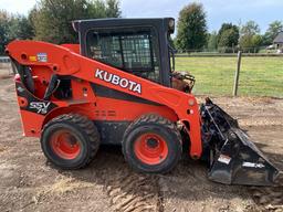 2019 Kubota Model SSV75 Skid Steer Loader w/ Clamshell Bucket