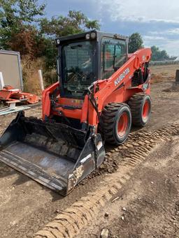 2019 Kubota Model SSV75 Skid Steer Loader w/ Clamshell Bucket