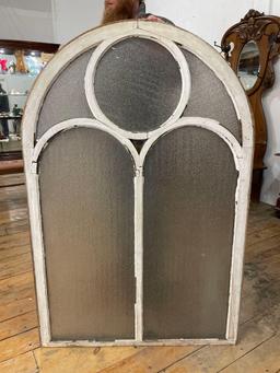 (3) Antique Framed Windows From Idaho Nunnery