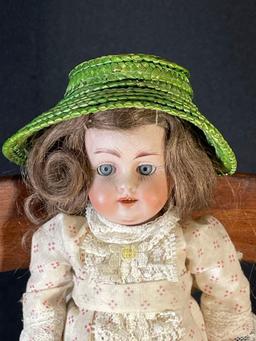 8" Armand Marseille German doll & 7-1/2" 208 J bisque doll