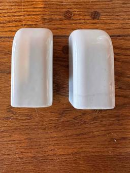 White salt and pepper shakers