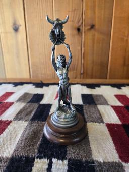 Pewter Indian Statue