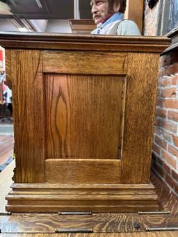 1900's Oak spool Cabinet