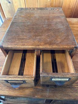 Small Oak File Box