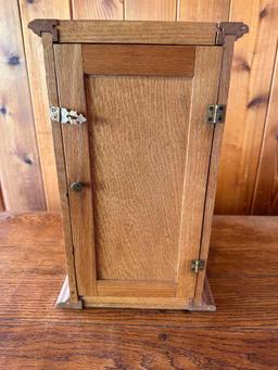 Small Oak Display case with 3 shelves