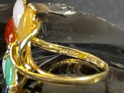 14K Gold Multi Stone Ring