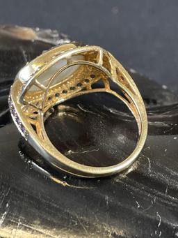 14K Gold Ring with Drusey