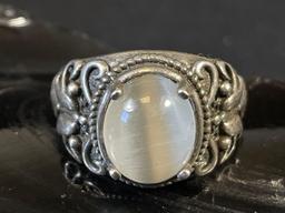 Sterling Silver and Moonstone Ring