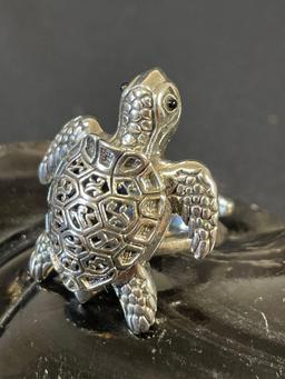 Sterling Silver Turtle Ring