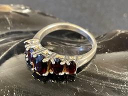 Sterling and Garnet Ring