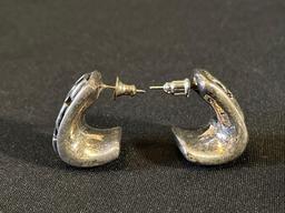 Sterling Silver 1/2 hoop Earrings