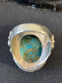 1910 Sterling and Turquoise Ring.