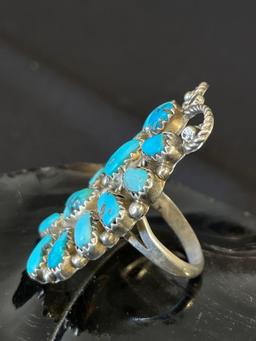 Sterling Turquoise Butterfly Ring