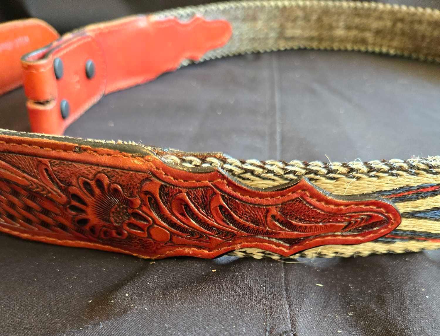 Custom Horse hair hitched Belt