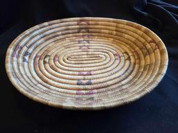 Hopi-made flat woven baskets, set of 3