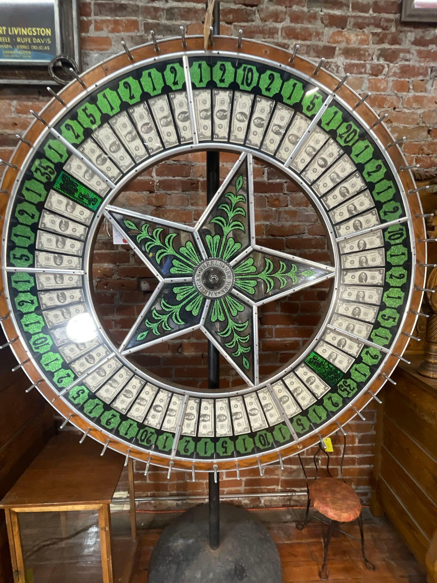 Large Antique Gambling Wheel