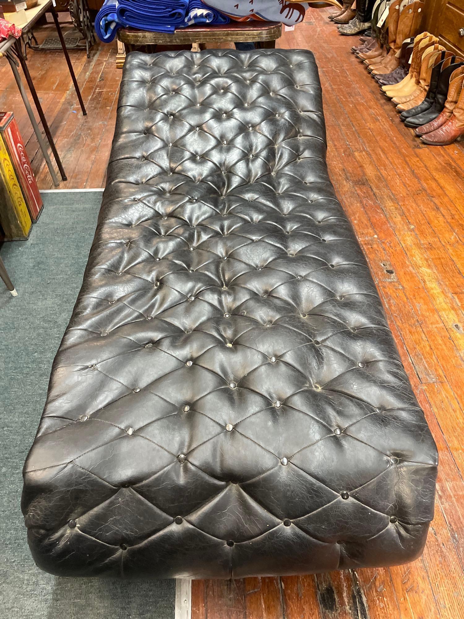 1900's Leather Fainting couch