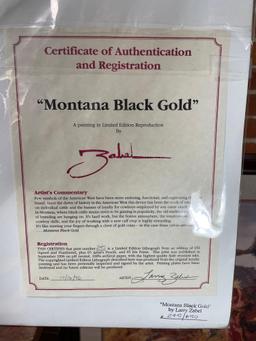 Larry Zabel (1940-2023) "Montana Black Gold" Signed