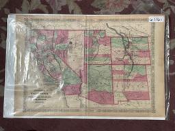 Antique Map of Lower Western US.