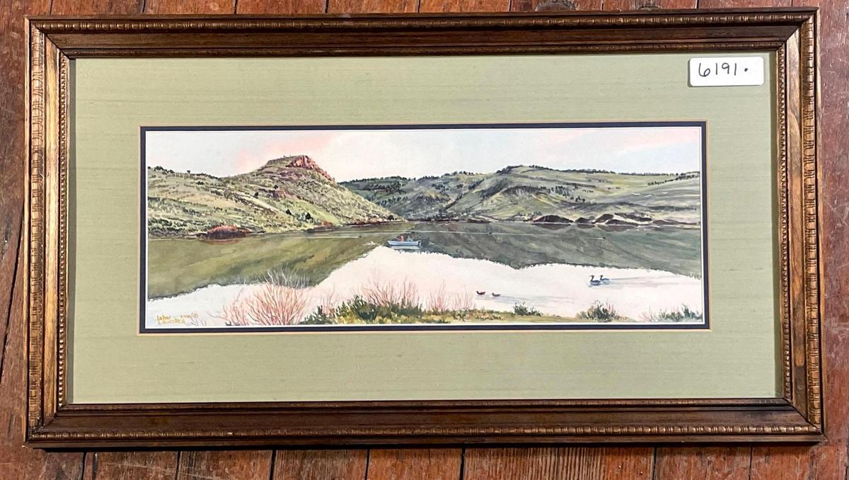 Leon Laucircia "Fishing on the Lake" Signed Original