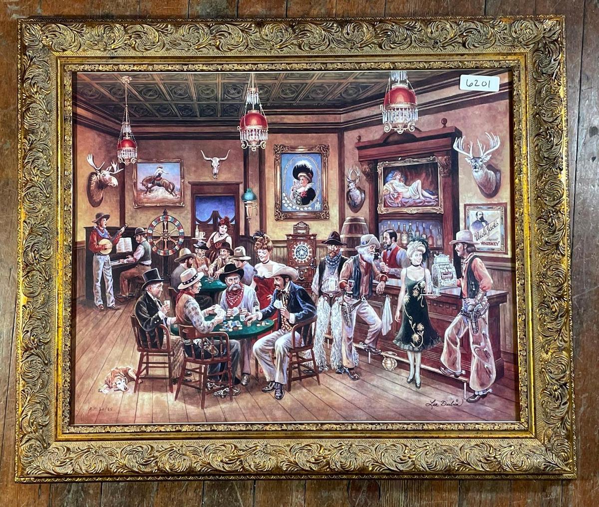 Lee Doubin (1954-2011) "Western Saloon" Signed Print